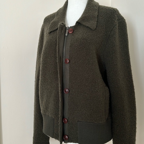 Banana Republic Heritage Boucle Bomber Sweater - Picture 10 of 13